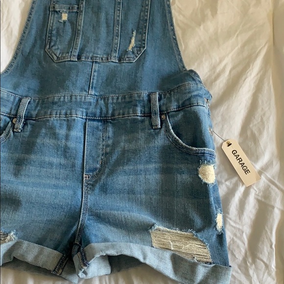 Denim Short Overalls - Picture 3 of 5